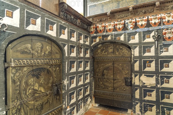 Buchwaldt and Pogwisch tombs in the interior of St. Nicolai Church in Eckernförde, Schleswig-Holstein, Germany