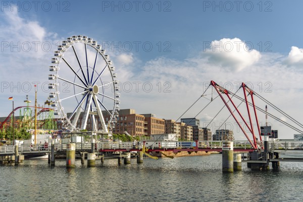 Hörnbrücke and Ferris wheel in Kiel, Schleswig-Holstein, Germany