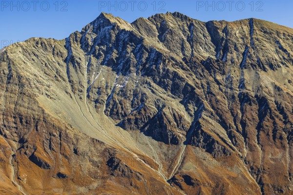 The peaks of the Les Diablons mountains, above Zinal, Val d'Anniviers, Valais Alps, Canton of Valais, Switzerland