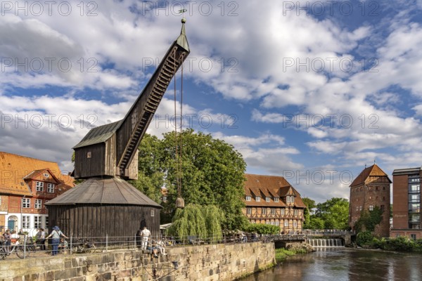 The Old Crane at the Old Harbour in the Hanseatic City of Lüneburg, Lower Saxony, Germany