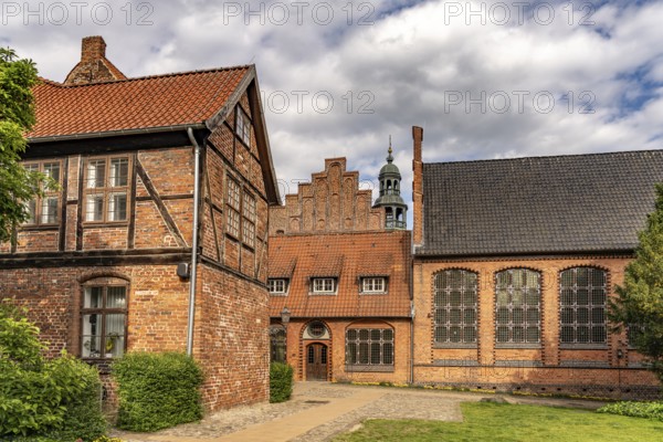 Courtyard of the Town Hall in the Hanseatic City of Lüneburg, Lower Saxony, Germany