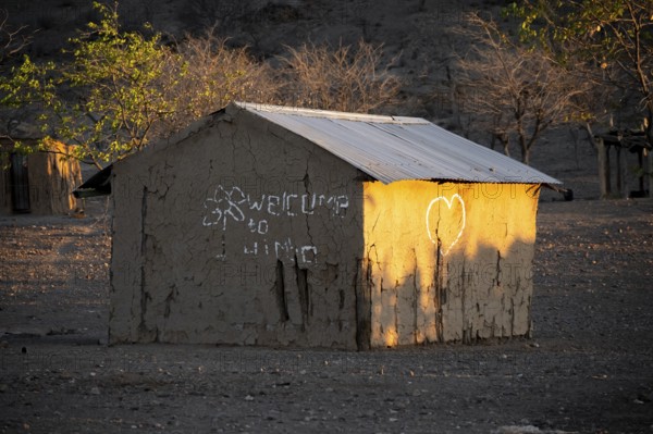 Village house, Welcome, Kaokoveld, Kunene, Namibia