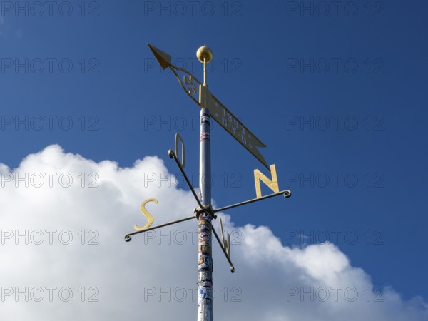 Weather vane and wind arrow, Scharfenstein, Zittau Mountains, Germany