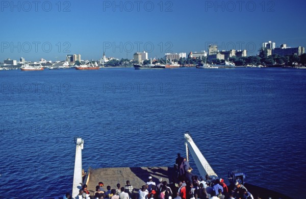 Kivuko ferry goes to Dar es-Salaam, Tanzania, Africa, June 2000, vintage, retro, old, historic