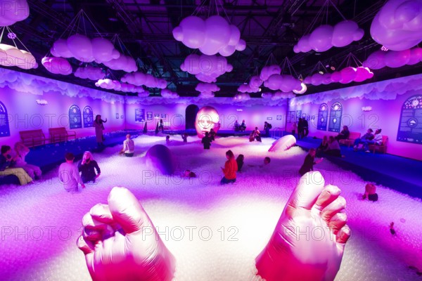 Ball pit at the opening of Bubble Planet - The Adventure Museum for All Senses at Arena Berlin, Berlin, 11.12.2025