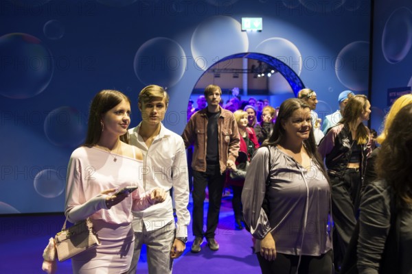 First visitors at the opening of Bubble Planet - The Adventure Museum for All Senses at Arena Berlin, Berlin, 11.12.2025