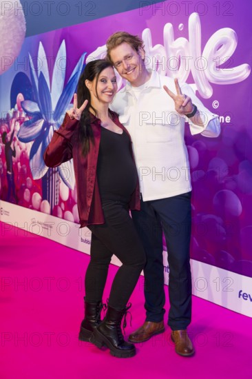Nadja Jo Klapper and Johannes Heinrichs at the opening of Bubble Planet - The Adventure Museum for All Senses at Arena Berlin, Berlin, 11.12.2025