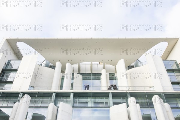 Friedrich Merz (Chancellor of the Federal Republic of Germany, CDU) and Mark Rutte (Secretary General of NATO) wave from the terrace in front of a joint one-on-one meeting at the Federal Chancellery, Berlin, 11 December 2025