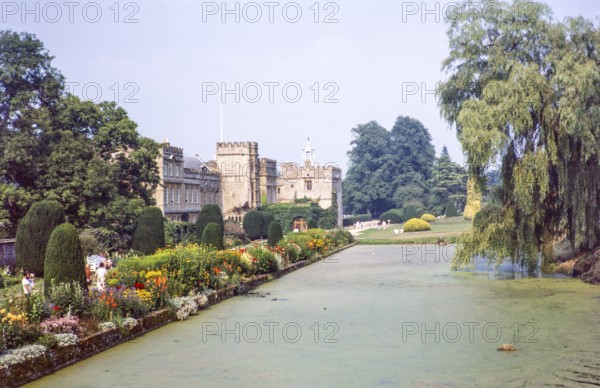 Historic stately home and gardens of Forde Abbey estate, Chard, Somerset, England, UK 1985