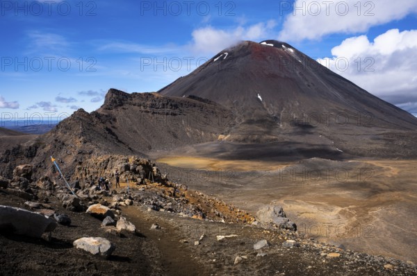 Mount Ngauruhoe, Tongariro alpine crossing, Tongariro National Park. North Island, New Zealand