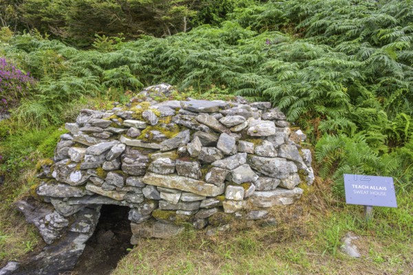 Stone sweat lodge, open-air museum, Glencolmcille, County Donegal, Ireland