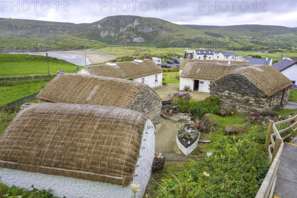 View of the open-air museum, Glencolmcille, County Donegal, Ireland