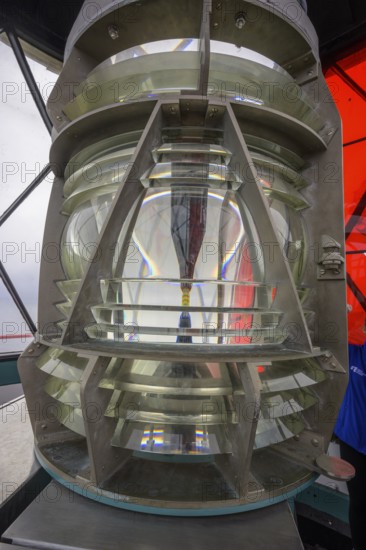 Modern lighthouse with LED technology in Fanad Head Lighthouse, Fanad, County Donegal, Ireland