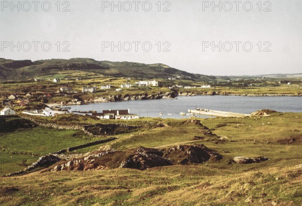 Coastal fishing village of Portnablagh, Sheephaven Bay, County Donegal, Ireland 1960s