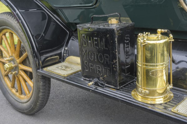 Details Ford T classic car from 1909, classic car meeting at the mills of, Skerries, County Dublin, Ireland