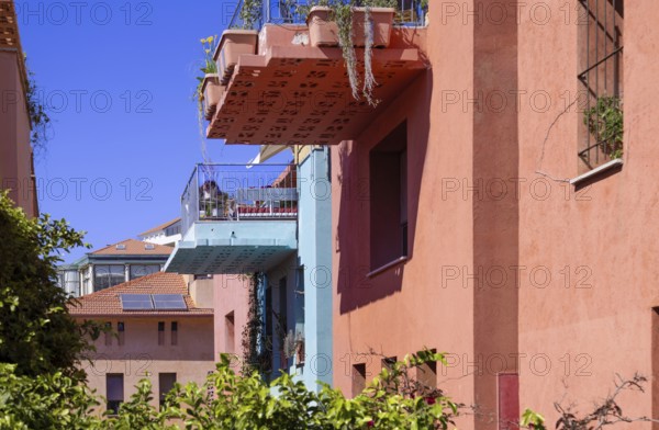 Israel, Tel Aviv Namal Yafo historic Old Jaffa port with art galleries, boutiques and old houses