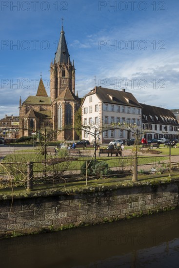 Gothic Church of St. Peter and Paul, Saints-Pierre-et-Paul, Wissembourg, Weissenburg, Alsace, Bas-Rhin Department, France