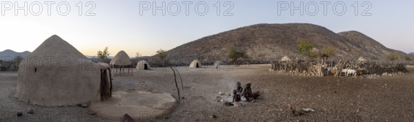 Cabin, traditional Himba village, Kaokoveld, Kunene, Namibia