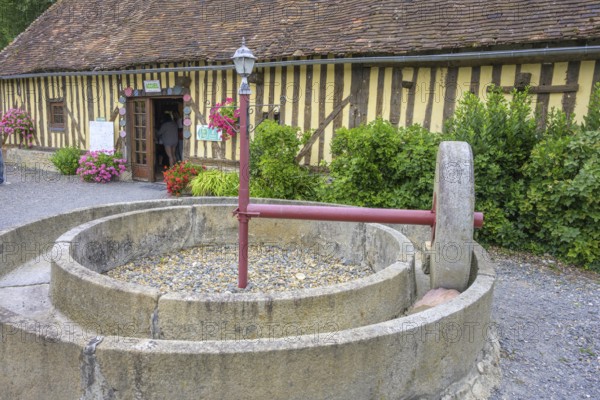 Stone mill, Beuvron-en-Auge, Calvados Department, France