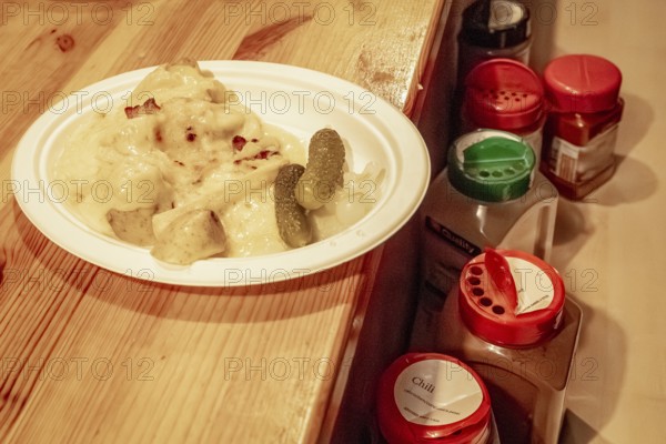 Symbolic photo of a raclette plate, Zug, Switzerland