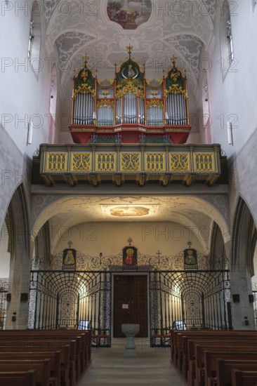 Interior view of Radolfzell Cathedral of Our Lady, Radolfzell am Lake Constance, Konstanz district, Baden-Württemberg, Germany