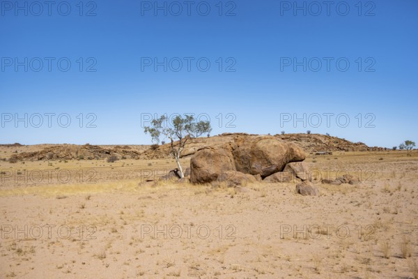 Desert landscape, barren landscape with rocks, Brandberg, Erongo, Damaraland, Namibia