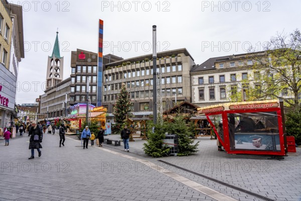 Christmas market in downtown Gelsenkirchen, am Neumarkt, Bahnhofsstraße, North Rhine-Westphalia, Germany