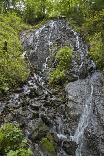 Rottach Wasserfall, Felsen, Rottach-Egern, Mangfall Mountains, Upper Bavaria, Bavaria, Germany