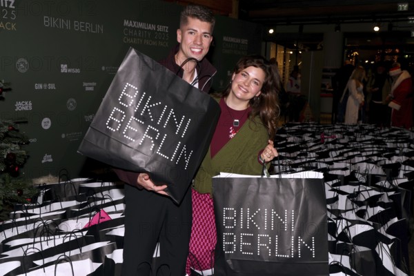 Maximilian Seitz, Ronja Forcher, 5th Charity Celebrity Pack 2025 campaign for Street Sweeper e.V. at Bikini Berlin, 26.11.2025