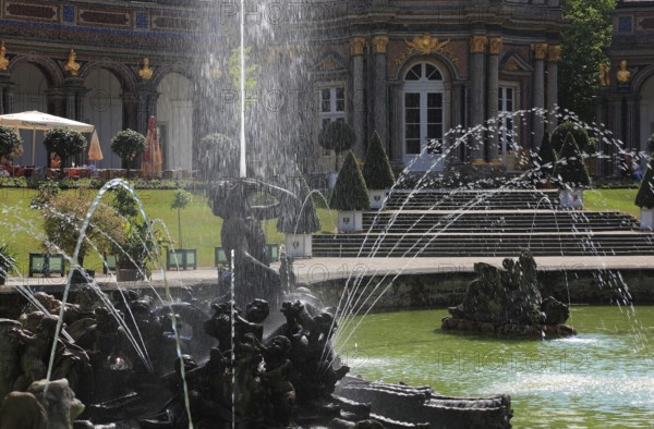 Water features of the Upper Grotto, Sun Temple, Hermitage in Bayreuth, Upper Franconia, Bavaria, Germany