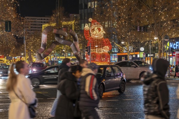 Christmas decoration, light decoration, in Berlin, Tauentzienstraße, Germany