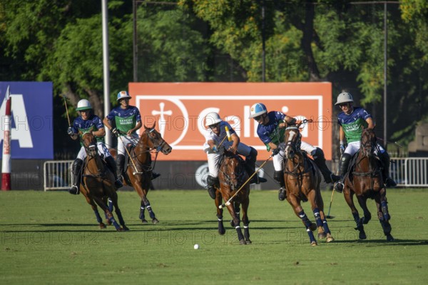 Scene at the 132nd Argentinean Open Polo Championship (Spanish 132nd Abierto Argentino de Polo de Palermo) in the Polo Stadium playing between La Natividad La Dolfina and Sol de Agosto in Buenos Aires, Argentina
