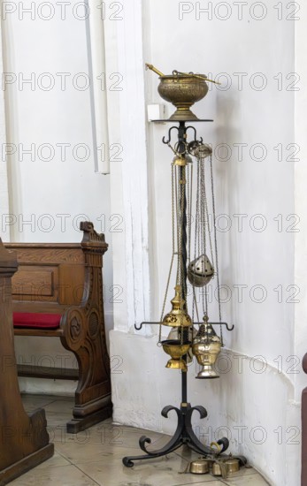 Interior photos in St. Salvator Cathedral in Fulda, officially High Cathedral in Fulda, center of the Fulda Baroque Quarter and landmark of the city, Fulda, Hesse, Germany