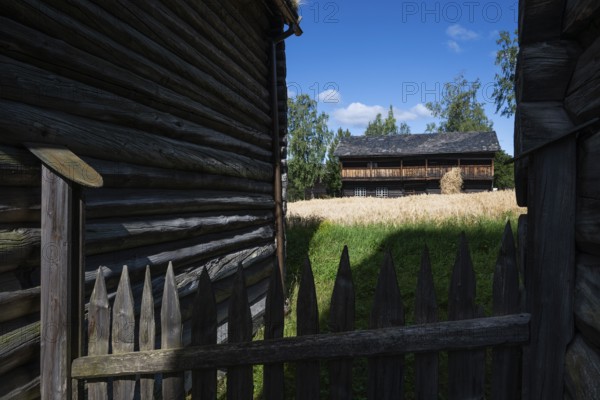 Maihaugen open-air museum with houses and objects from farms in Gudbrandsdal, Lillehammer am Mjøsa Lake, Innlandet Municipality, Norway
