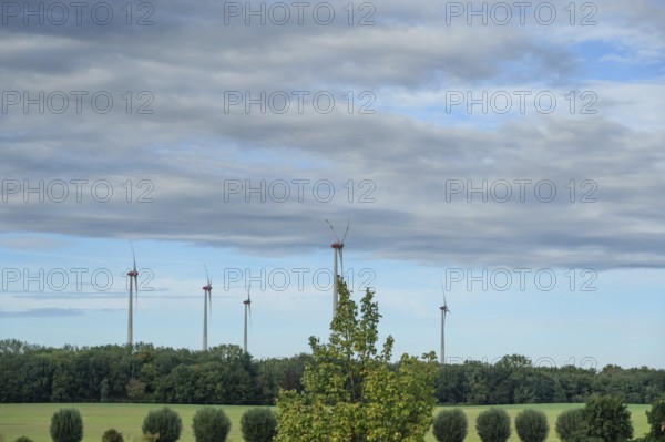 Wind turbines on the B4, Rehna, Mecklenburg-Western Pomerania