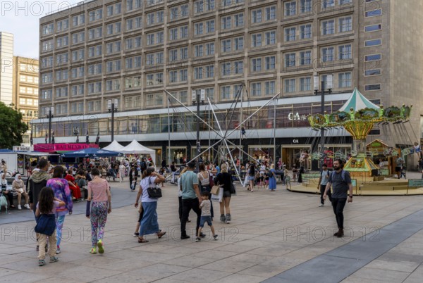 Collection of people on Alexanderplatz, Berlin, Germany