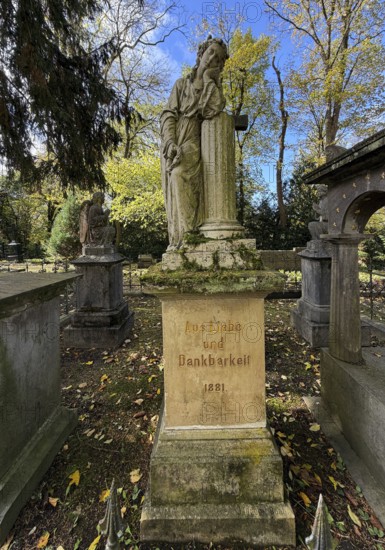 Old tombs at the castle cemetery at the Michaelskapelle, Bad Godesberg, Bonn, North Rhine-Westphalia, Germany