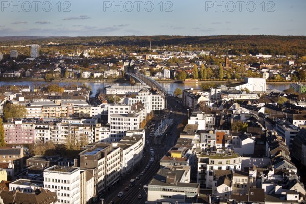 Panoramic view from town house towards Beul, Bonn, North Rhine-Westphalia, Germany