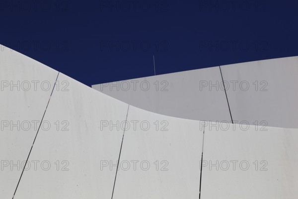 Architectural detail, Ozeaneum, Stralsund Maritime Museum, Museum of Oceanography and Fisheries, Aquarium and German Maritime Museum, Stralsund, Vorpommern-Rügen district, Mecklenburg-Western Pomerania, Germany