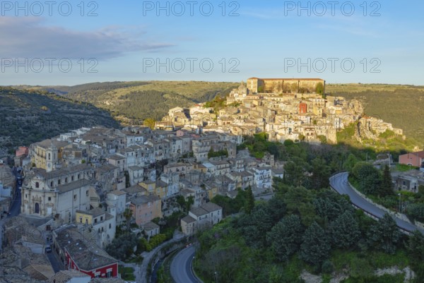 Elevated view of Ragusa Ibla, Ragusa Ibla, Ragusa province, Sicily, Italy