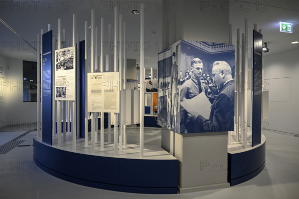 Exhibition Destiny Herrenmensch in the former NS Ordensburg Vogelsang, interior view, Eifel National Park, Schleiden-Gemünd, North Rhine-Westphalia, Germany