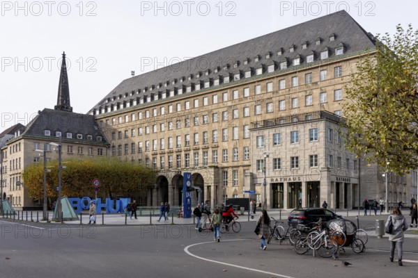 Photo spot with Bochum lettering in front of Bochum City Hall, North Rhine-Westphalia, Germany
