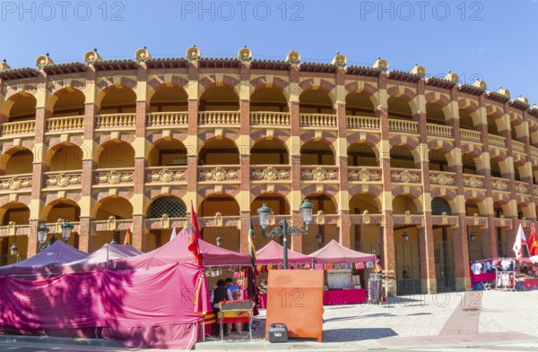 Plaza de Toros de la Misericordia historic bullring building, city of Zaragoza, Aragon, Spain