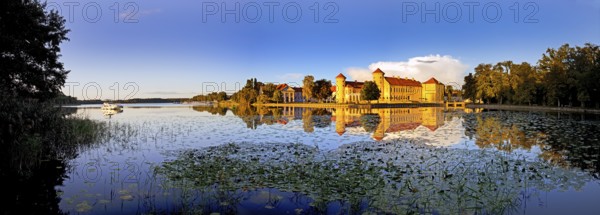 Rheinsberg Castle, lakeside with Lake Grienerick, Ostprignitz-Ruppin district, prime example of Friederician Rococo, Brandenburg, Germany