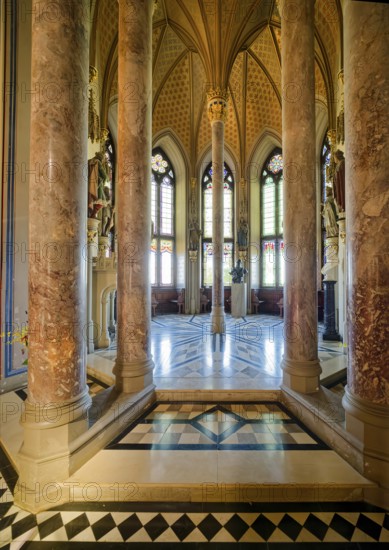 Count's Hall and Imperial Hall, Hohenzollern Castle, ancestral home of the House of Hohenzollern, interior, noble family, German emperors, Bisingen, Baden-Württemberg, Germany