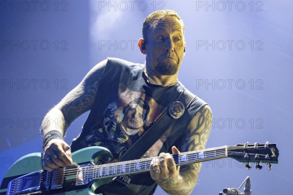 Michael Poulsen, singer and guitarist from Volbeat as part of the Greatest Of All Tours Worldwide 2025 at the ZAG Arena in Hanover on 21.10.2025
