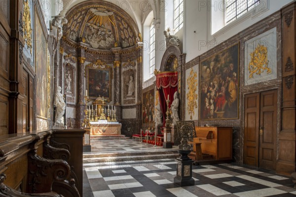 John the Evangelist church at 12th century Park Abbey, Abdij van Park, Premonstratensian abbey at Heverlee near Leuven in Flemish Brabant, Belgium
