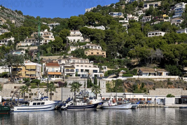 View of the port of Jávea or Xàbia, Alicante Province, Comunidad Valenciana, Spain
