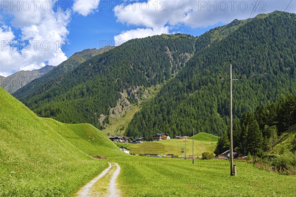At the end of the world in Niederthai, a village in Umhausen in the middle Ötztal, Tyrol, Austria