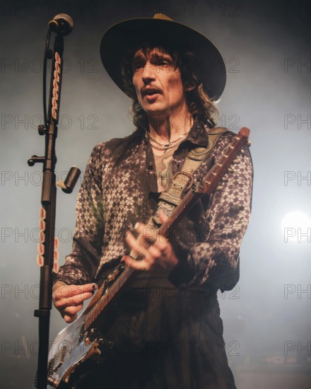 Singer Justin Hawkins from The Darkness live on Dreams On Toast Tour at Metropol Berlin on 10 October 2025